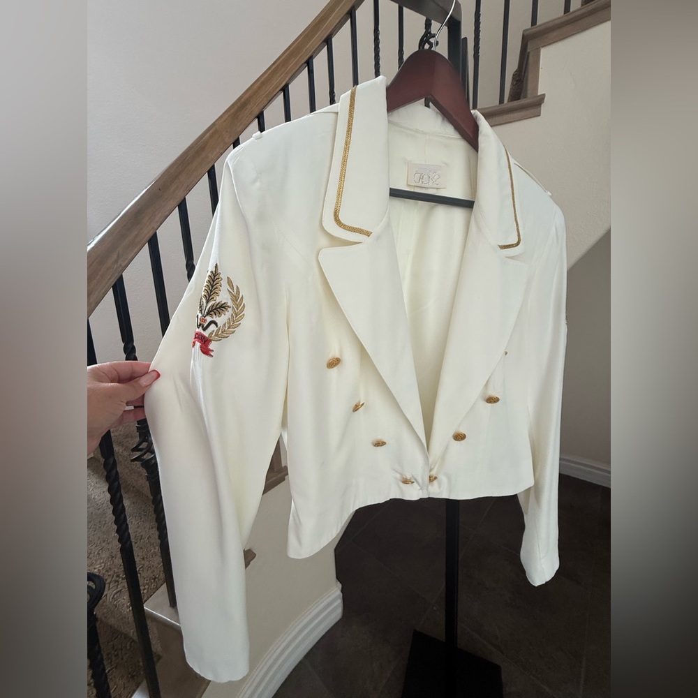 RARE VINTAGE Caché Military-Style Embellished Jacket Gold Buttons – Old Money